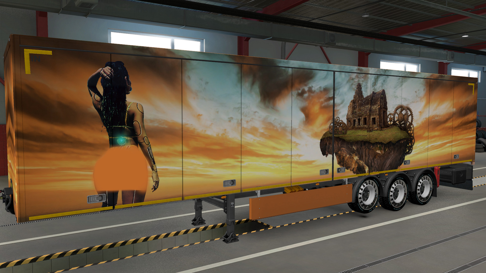 Sexy Trailer ETS2 Skin for Standard scs box trailers. - Papa Smurf MODS