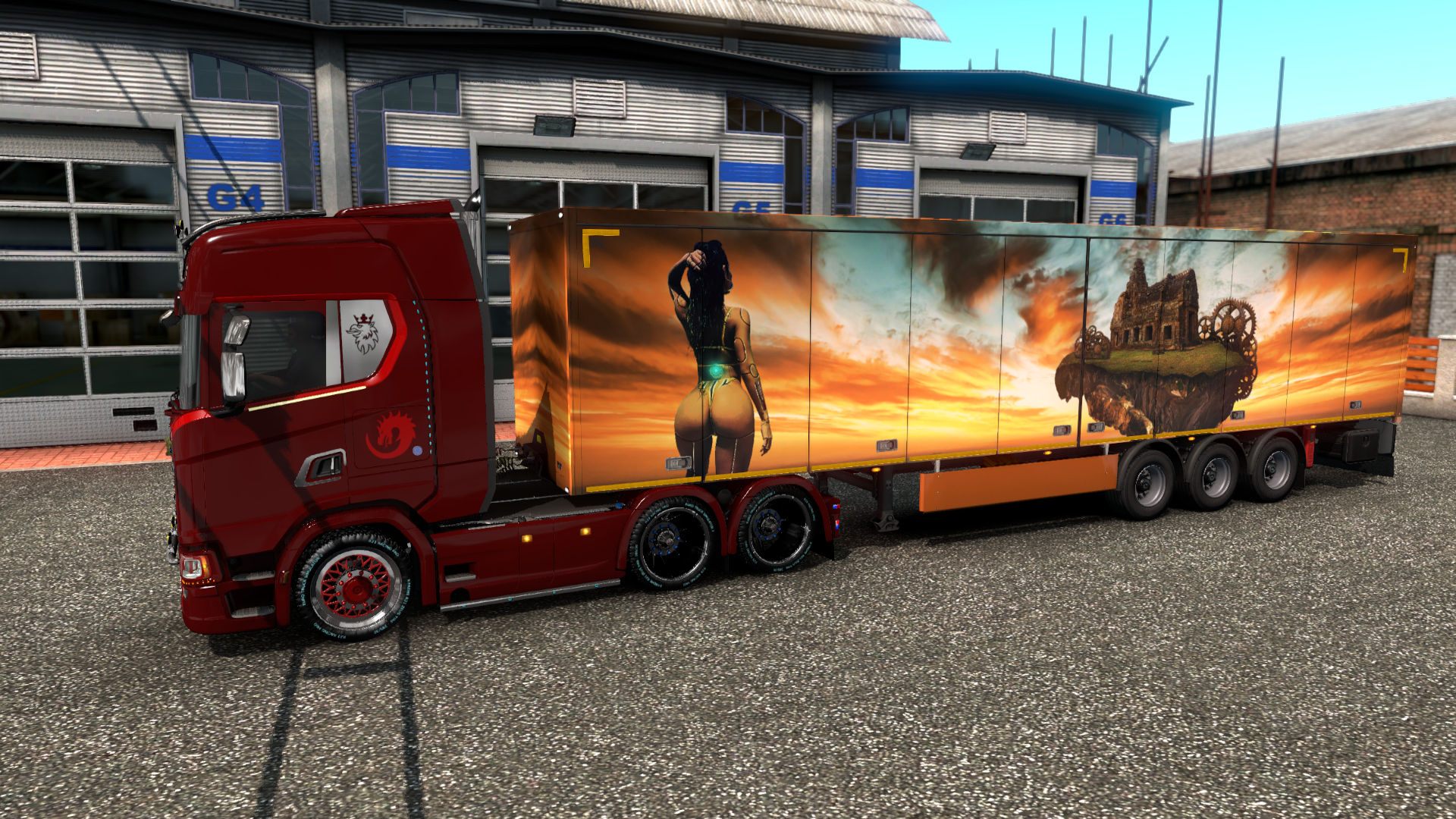 Sexy Trailer ETS2 Skin for Standard scs box trailers. - Papa Smurf MODS