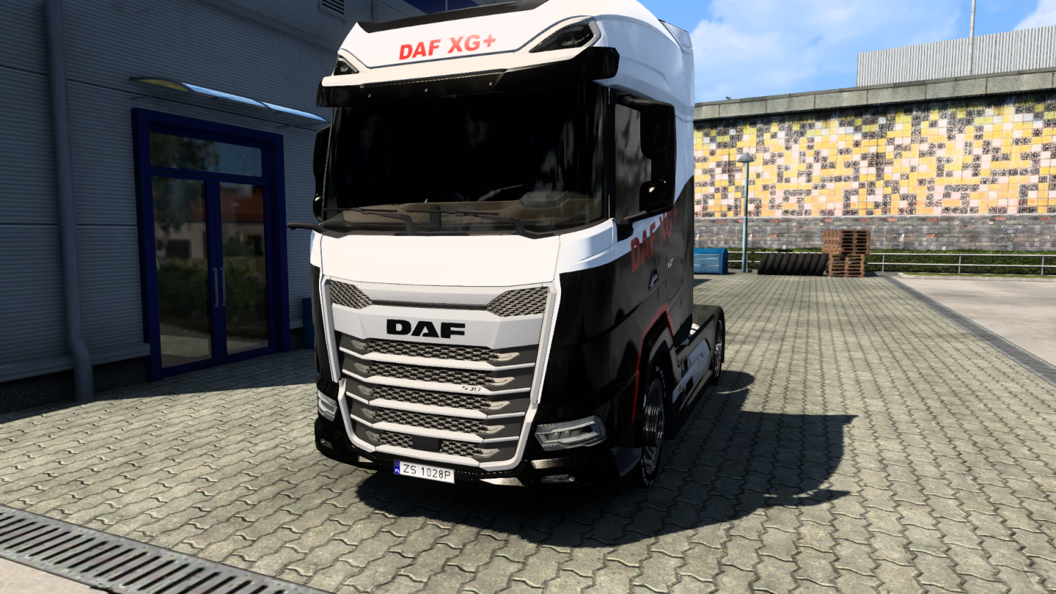 Daf XG front logo – LED, PAINTED, LIGHT LED – Papa Smurf Mods