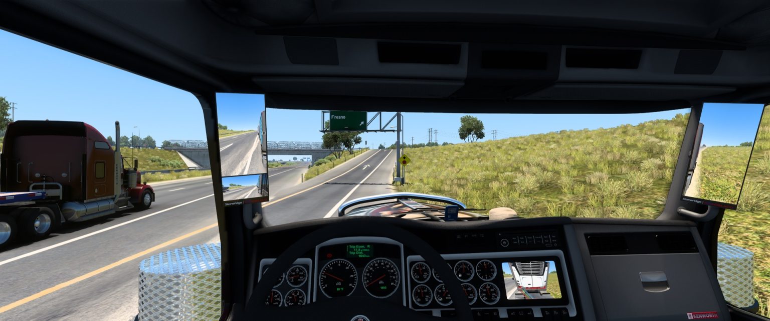 Kenworth W900 Digital Mirros + Reverse camera ATS - Papa Smurf Mods